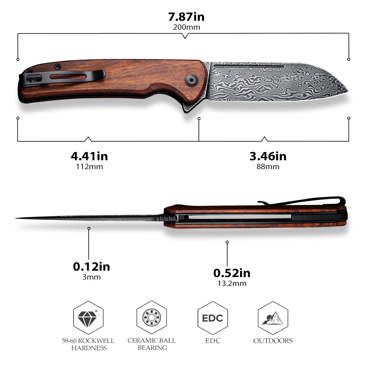 CIVIVI Chevalier Folding Pocket Knife - Image 3