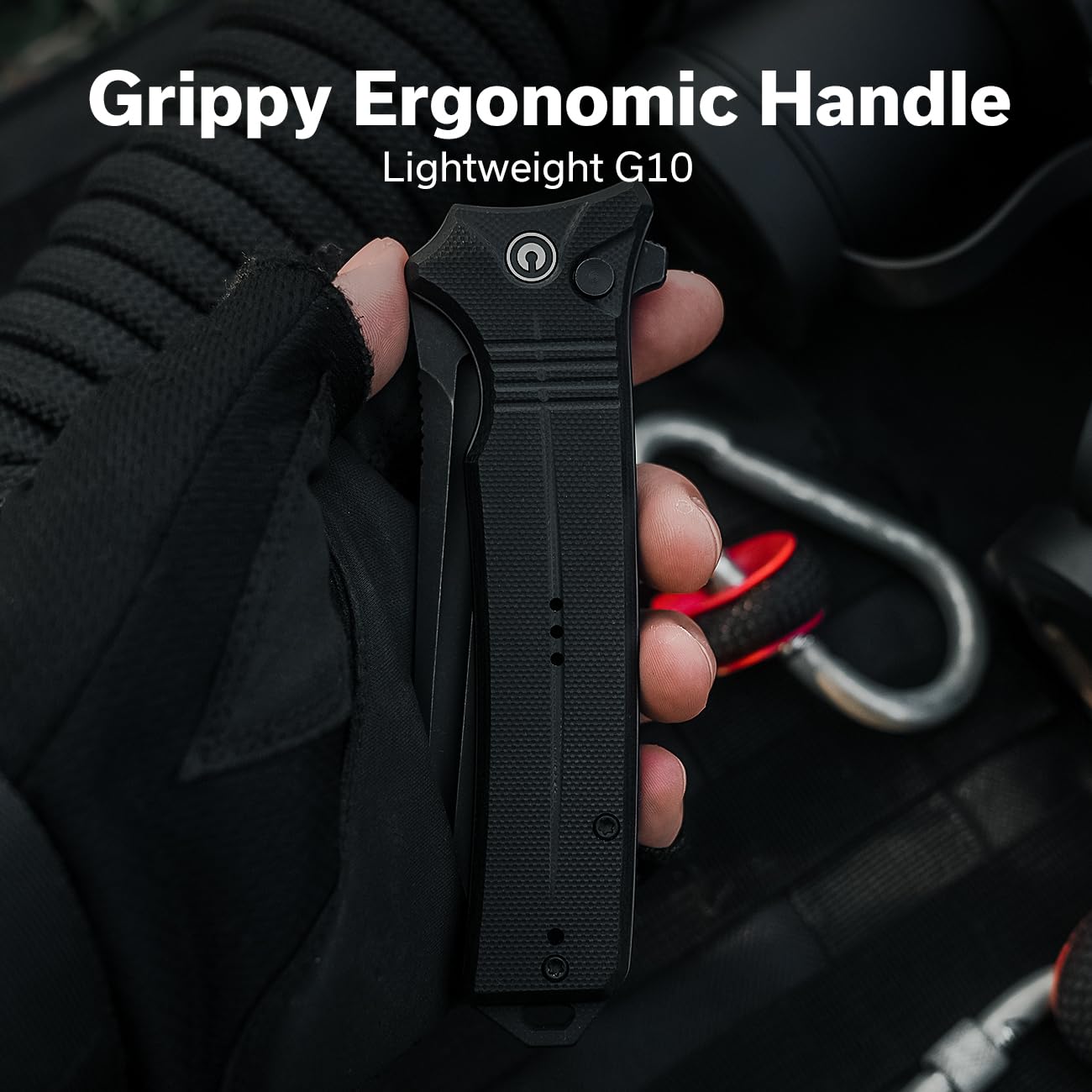 CIVIVI Neurohaptic Pocket Knife for EDC, Folding Knife with 3.74'' Nitro-V Blade G10 Handle, Reversible Clip, Gift for Men Women C23080-1 - Image 3