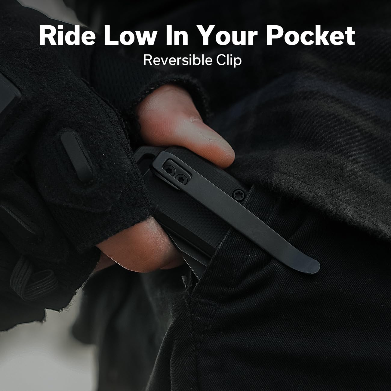 CIVIVI Neurohaptic Pocket Knife for EDC, Folding Knife with 3.74'' Nitro-V Blade G10 Handle, Reversible Clip, Gift for Men Women C23080-1 - Image 5